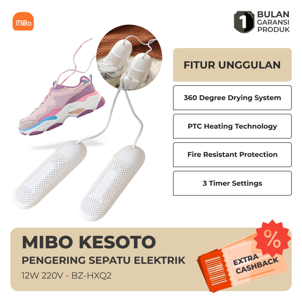Mibo Digital Indonesia MIBO KESOTO Shoe Dryer Portable 030110125-M8116270