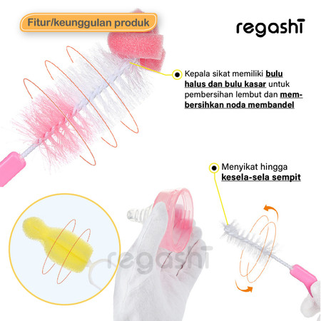  Regashi 7 in 1 Bottle Brush Set
