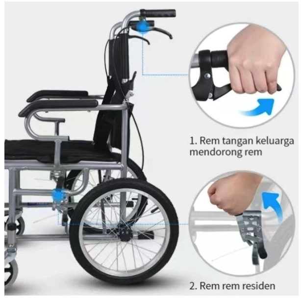  Furnibest Kursi Roda Lipat Portable