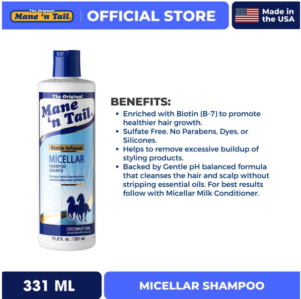 Straight Arrow Products Mane ‘n Tail® Biotin Infused Micellar Shampoo
