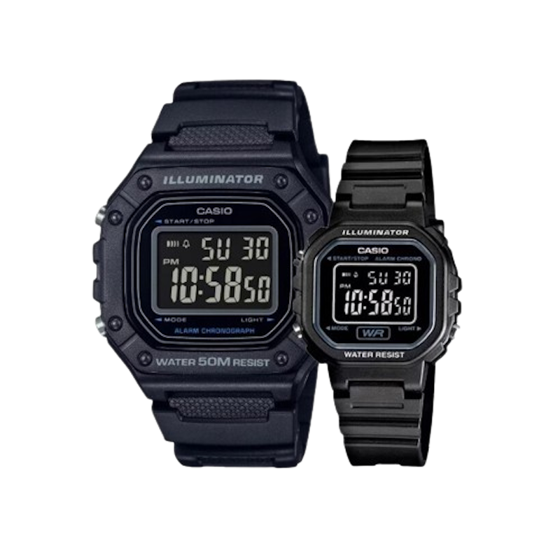 Casio W-218H-1BVDF & LA-20WH-1BDF 1