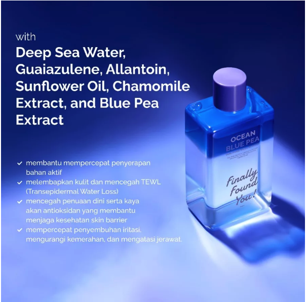 Karya Maharendra Innovation Finally Found You! Ocean Blue Pea Dual-Phase Micellar Water