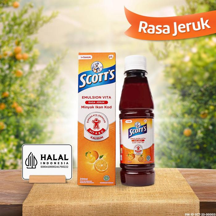Haleon Scott’s Emulsion Vita Rasa Jeruk dengan Vitamin A dan D + Kalsium