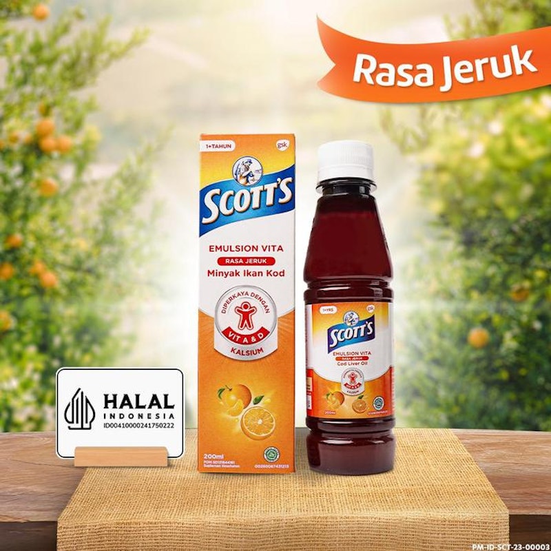Scott’s Emulsion Vita Rasa Jeruk dengan Vitamin A dan D + Kalsium 5