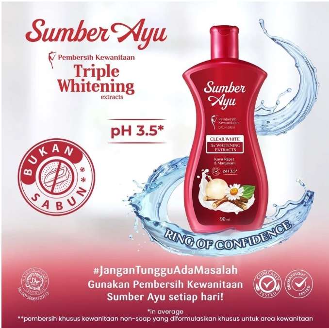 Unza Vitalis Sumber Ayu Feminine Wash Clear White 