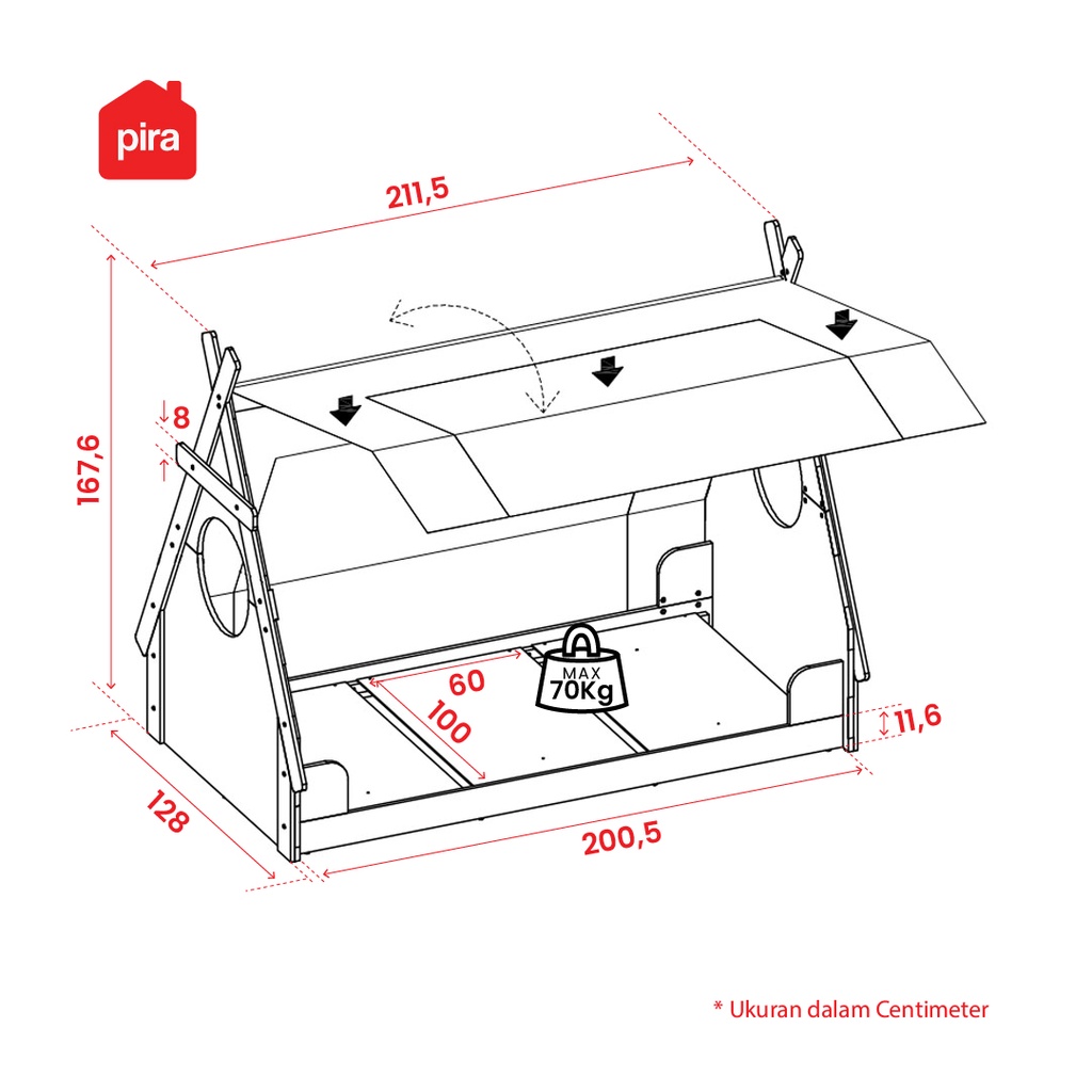 Puterarackindo Sejahtera Pira Kids Tempat Tidur Anak Boho BD100