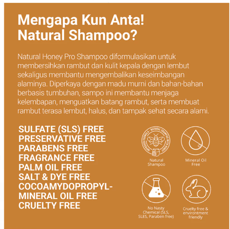 Kun Anta! Honey Pro Natural Shampoo 5