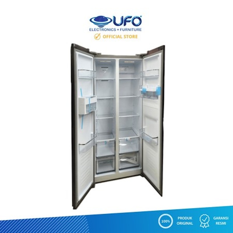 Kulkas Side By Side New Belleza Inverter 472L 2