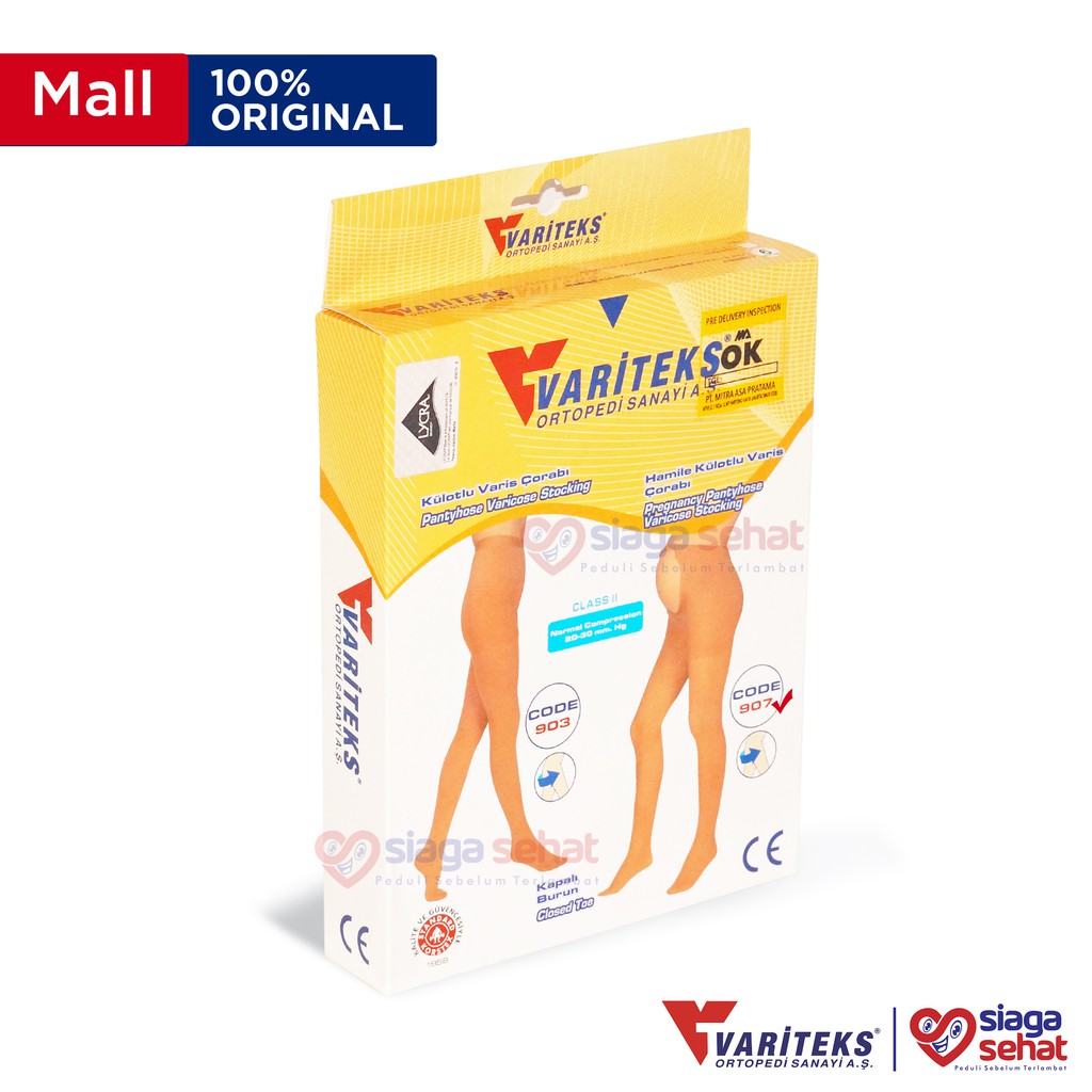 Variteks Ortopedi Sanayi A.Ş. Variteks Pregnancy Pantyhose Varicose Stocking Closed Toe 907