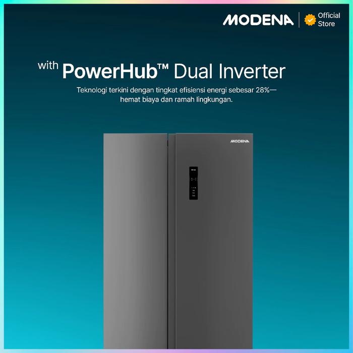 MODENA Indonesia MODENA Refrigerator Side by Side  RF 4671 SADS
