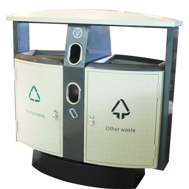 Dust Bin 2 Compartment Outdoor Recycle ｜ 10088876