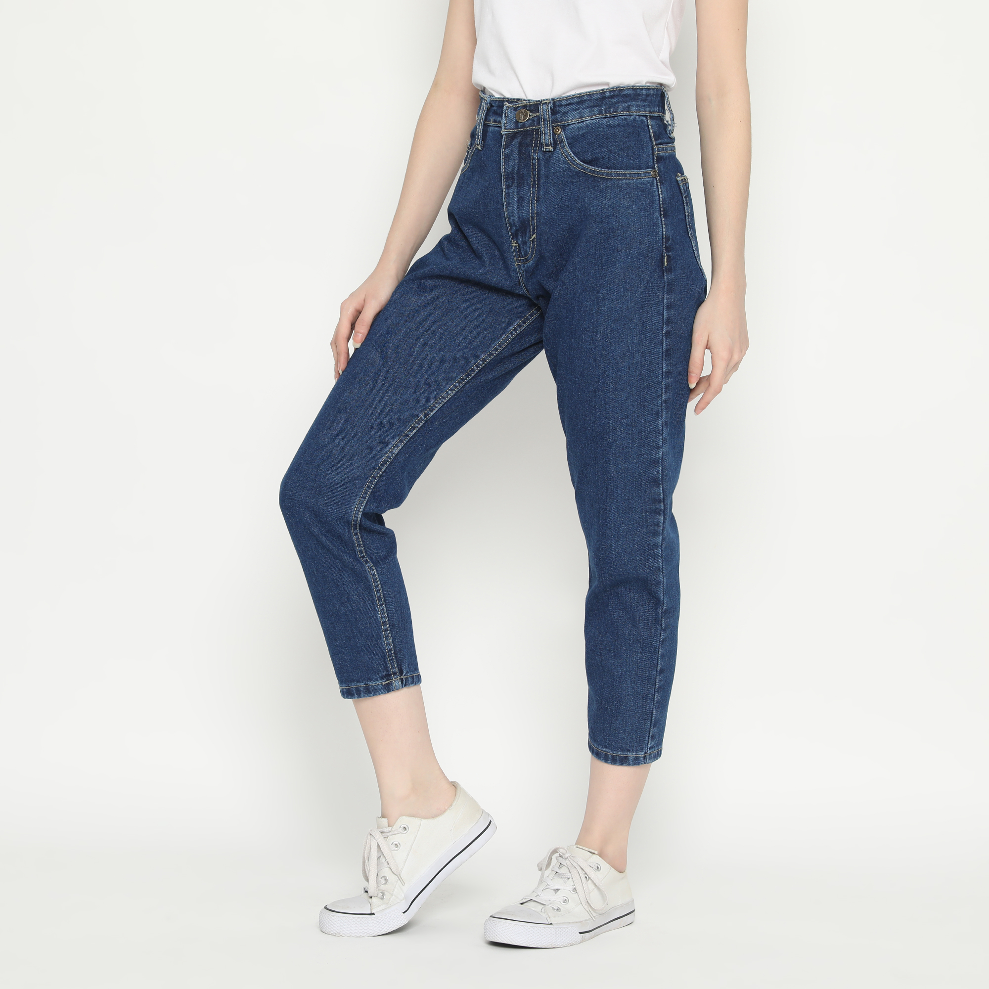  Celana Boyfriend High Waist Jeans Wanita  4