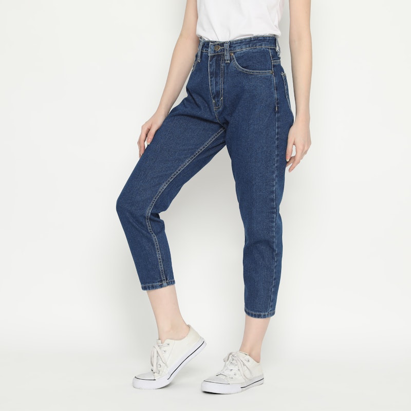 Celana Boyfriend High Waist Jeans Wanita 4