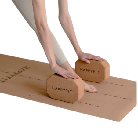 HAPPYFIT Cork Yoga Block
