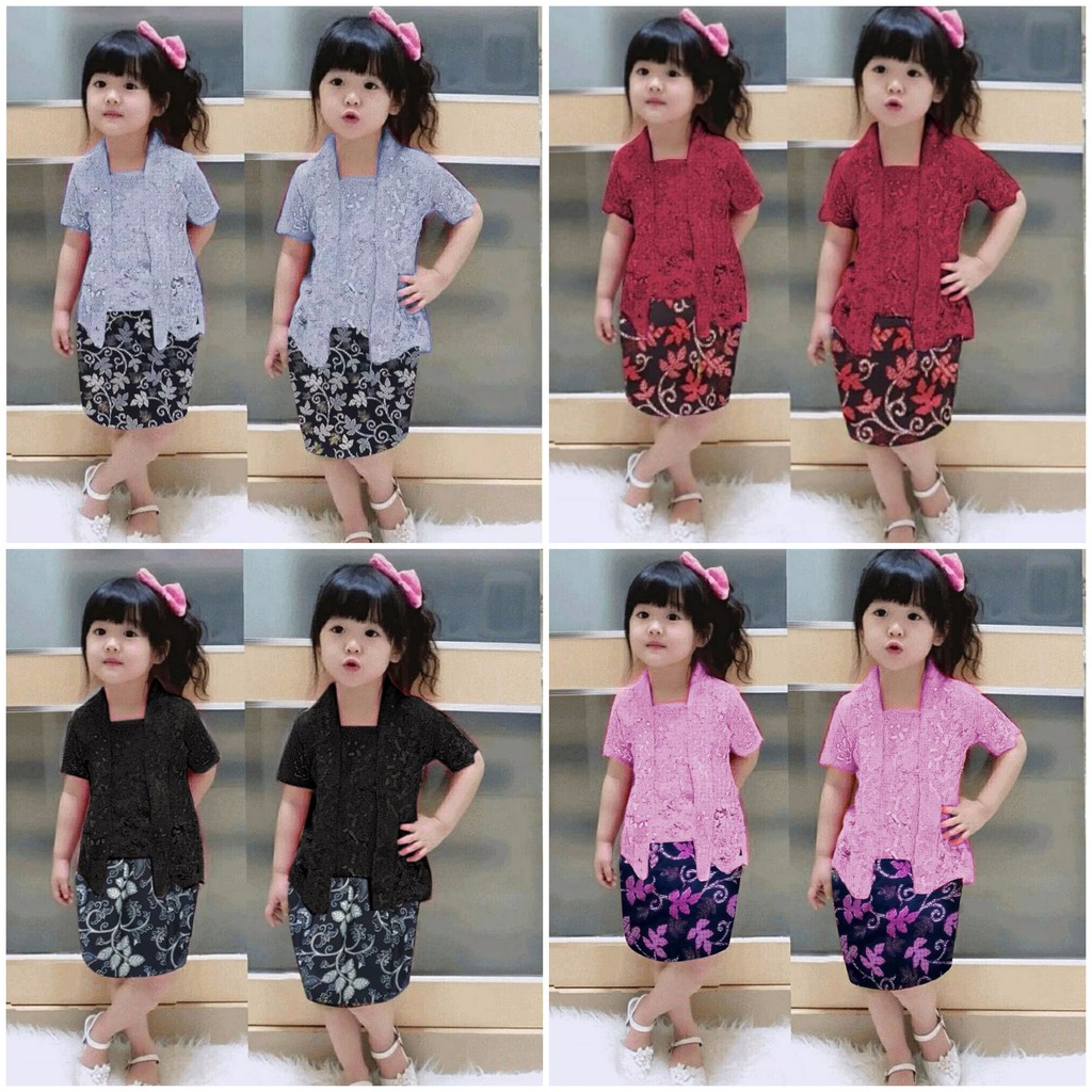 Setelan Kebaya Anak Kutu Baru CICI KID Brukat