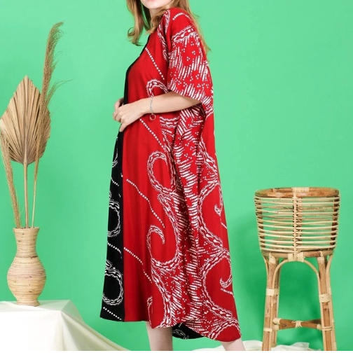 BT Batik Trusmi Batik Trusmi Daster Batik Baju Santai Busui Friendly Snow UMM