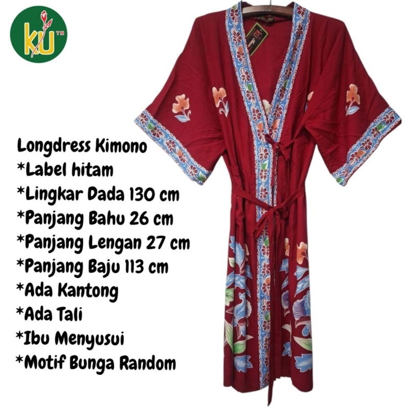 Kencana Ungu Longdress Kimono Label Hitam 2
