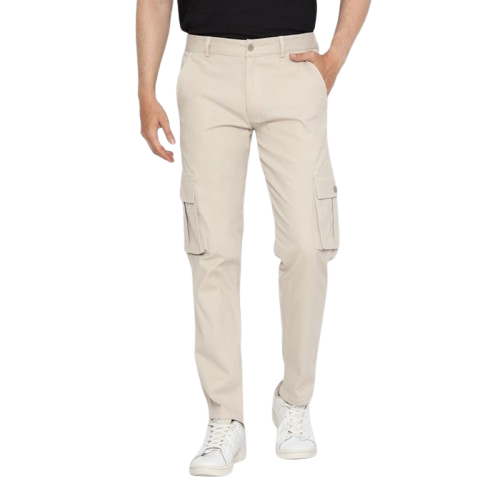 Code Male Barnet Cargo Pants Cream