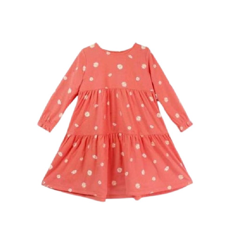 Bonbinzoo Dress Ruffle Anak Perempuan Lengan Panjang 1