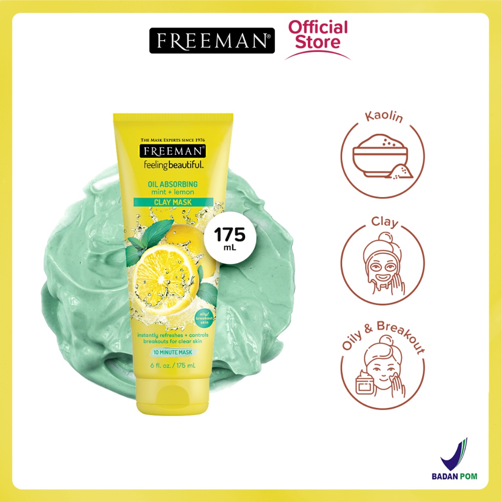 Oil Absorbing Mint & Lemon Clay Mask 4
