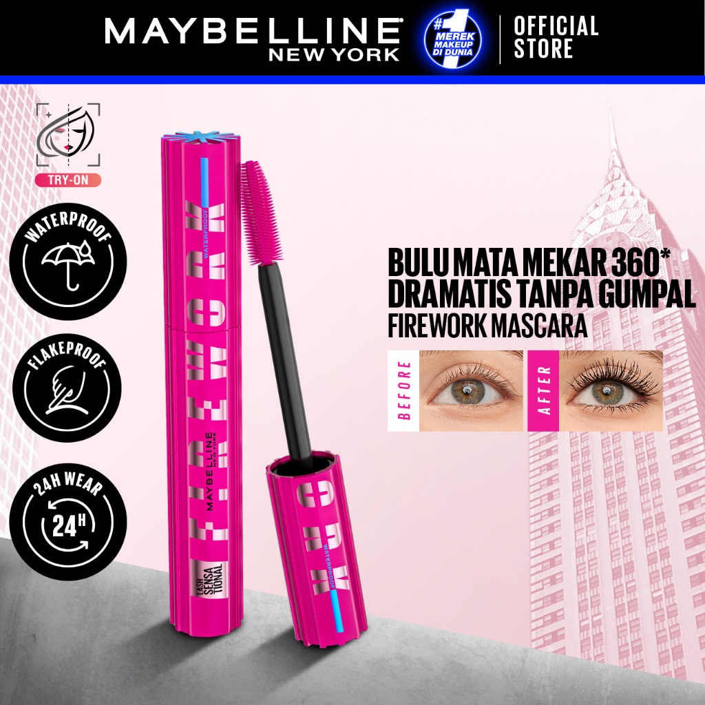 Loreal Indonesia Maybelline New York Firework Waterproof Mascara