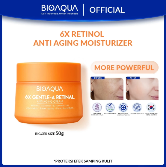 Bioaqua Cosmetics Bioaqua 6X Gentle-A Retinal Anti Aging Cream