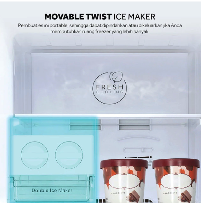 AQUA Japan AQUA Kulkas AQR-415IM(BK)