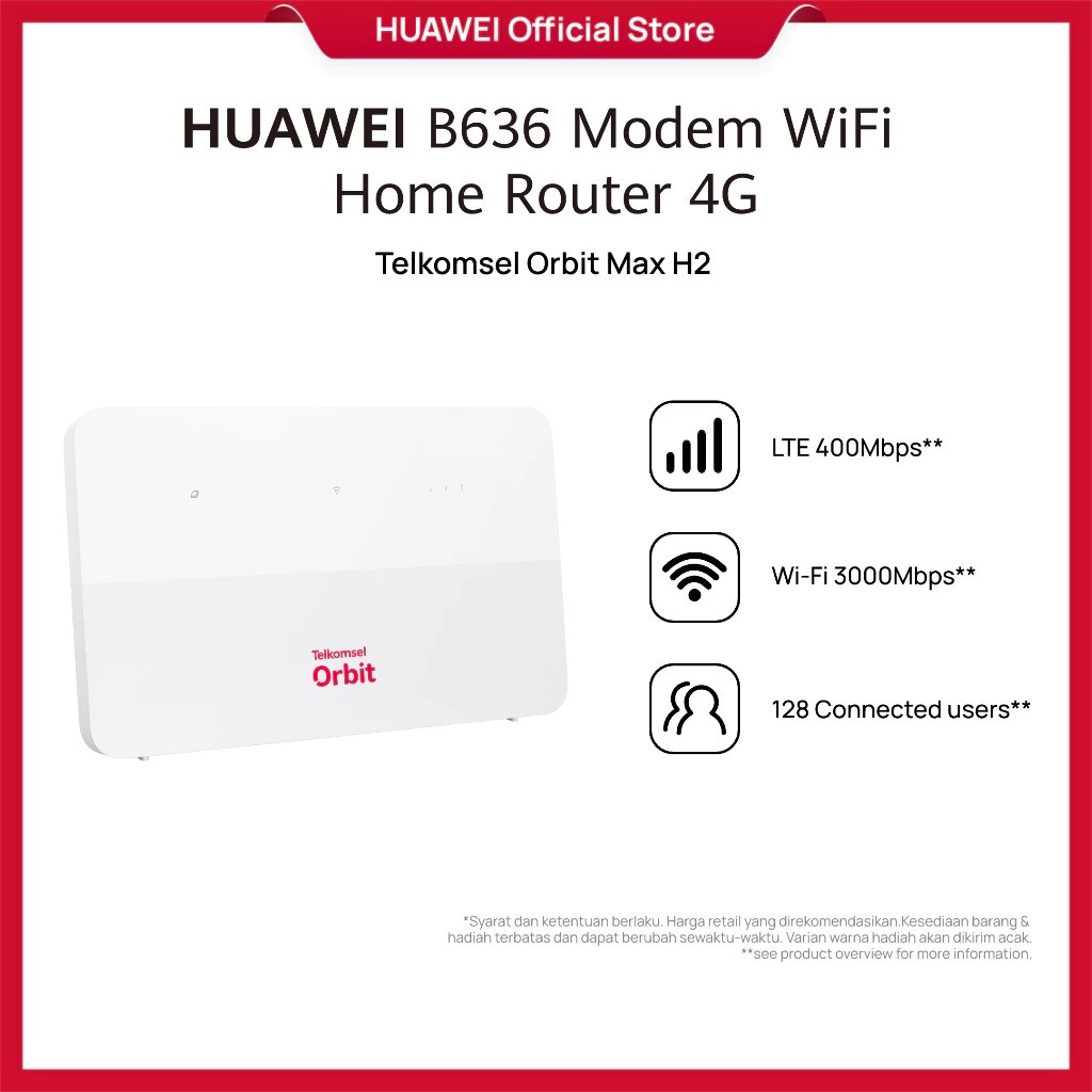 Huawei Technologies Huawei Telkomsel Orbit Max H2  B636