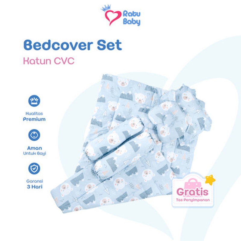 Ratu Baby Bedcover Bayi Set Bantal Guling 2
