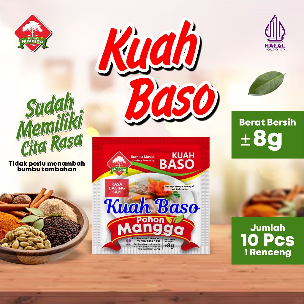 Wikarta Sari Cap Pohon Mangga Bumbu Kuah Baso