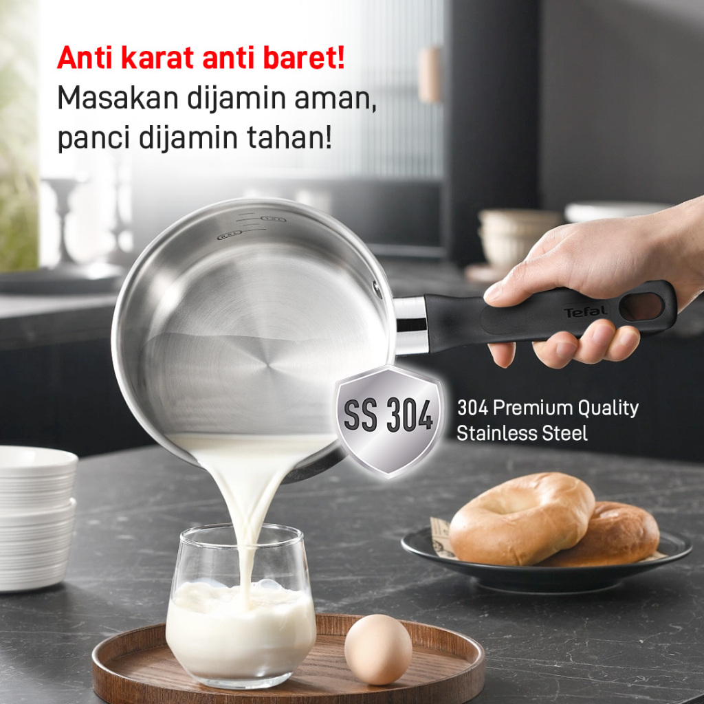 Groupe SEB Indonesia MSD Tefal Saucepan Stainless Steel Full 16 cm