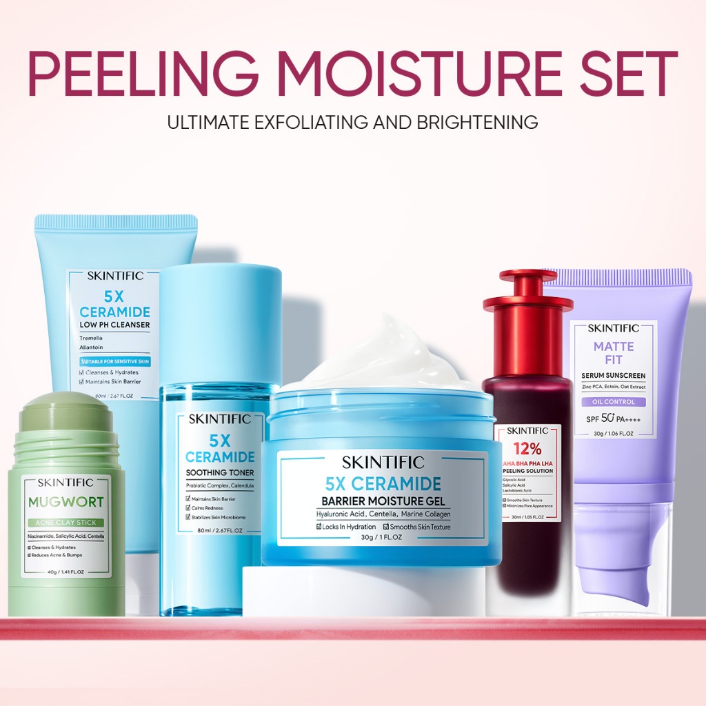 SKINTIFIC Cosmetics SKINTIFIC 6PCS Peeling Moisture Set