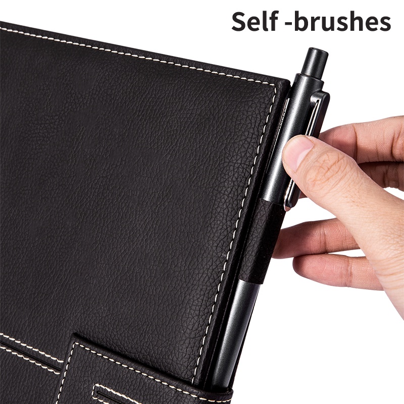 Deli Leather Cover Notebook Magnetic Lock  EN142L