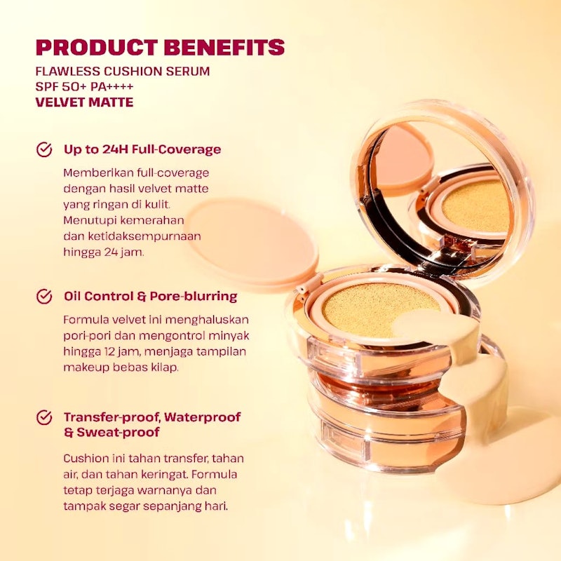 Flawless Cushion Serum SPF 50+ PA+++ Satin Custard 2