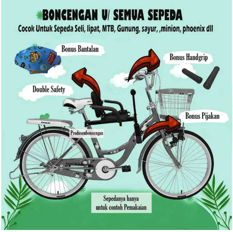 Boncengan Untuk Semua Sepeda + Bantal 2