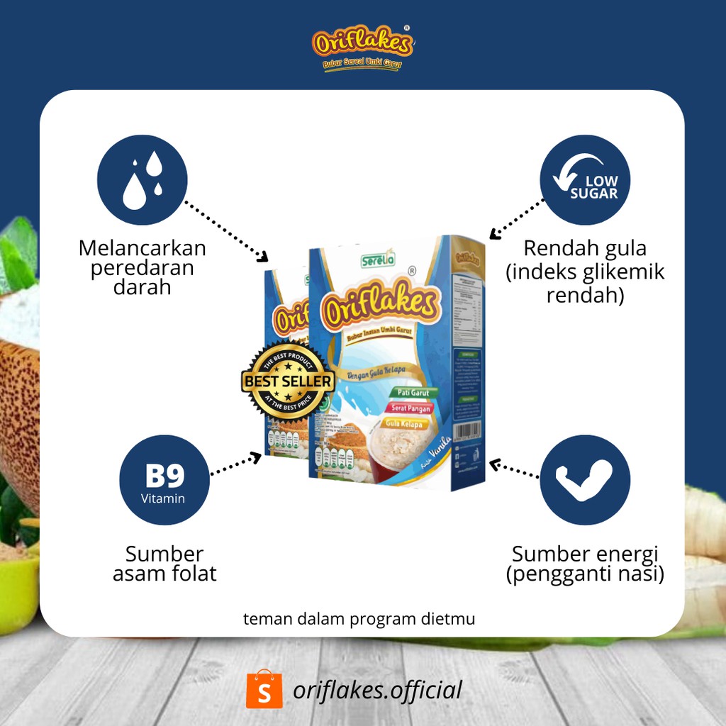 Oriflakes Bubur Sereal Umbi Garut Slimmy