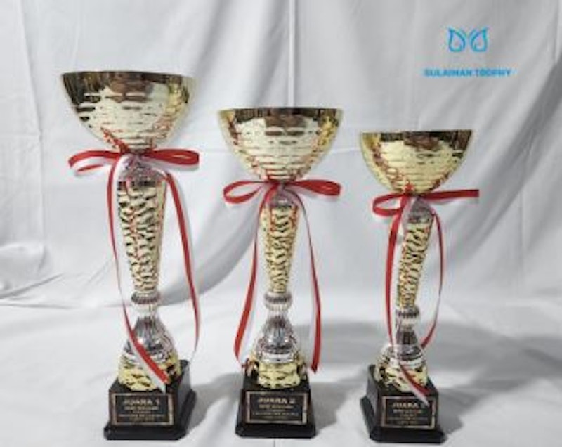 Piala Trophy Cup Logam Kuningan Metal Set 2