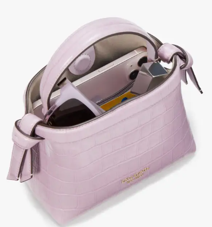 Kate Spade Knott Croc-Embossed Mini Crossbody Tote