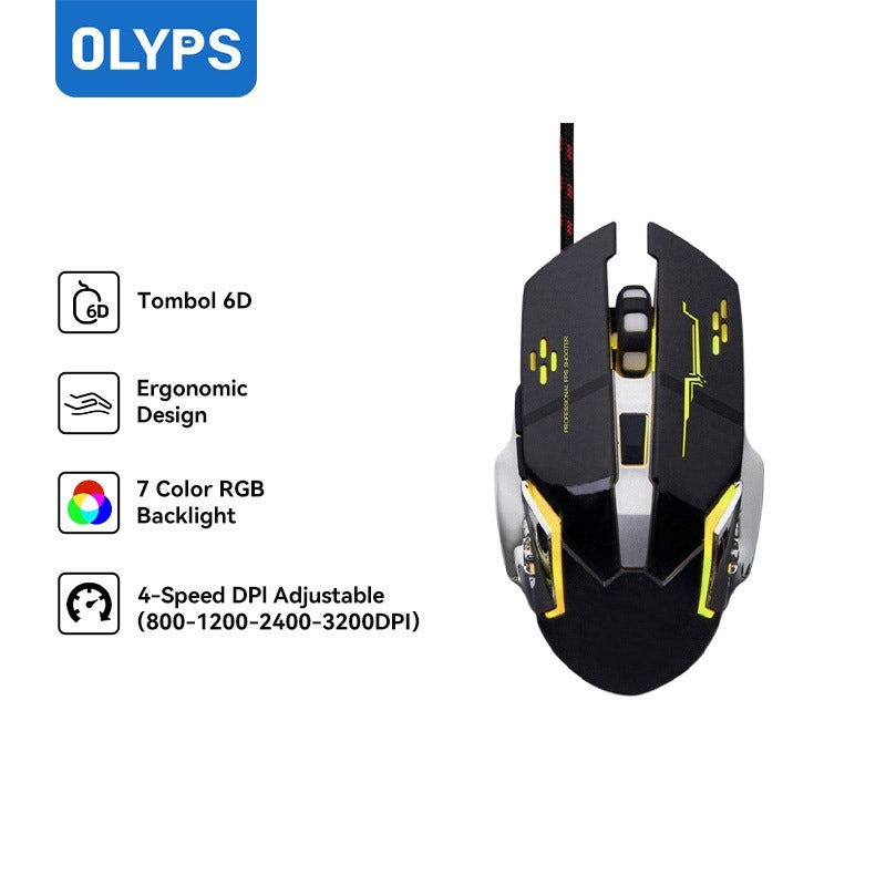 OLYPS Wired Mouse Gaming 2