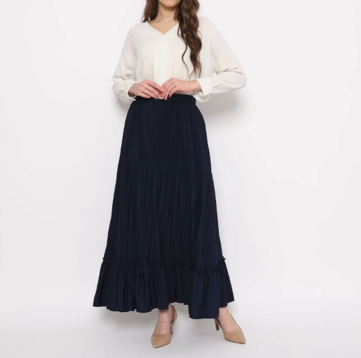  duapola Rok Panjang Plisket Remple 7276