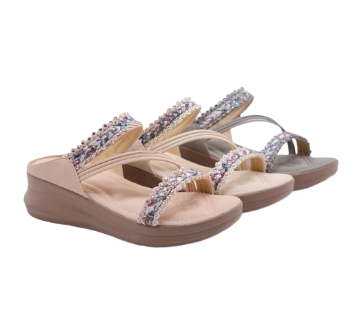 Ellora Sandal Wedges Wanita 2