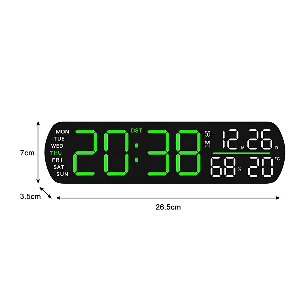  Jam Dinding Digital Smart Layar Besar 6-in-1 Tipe G