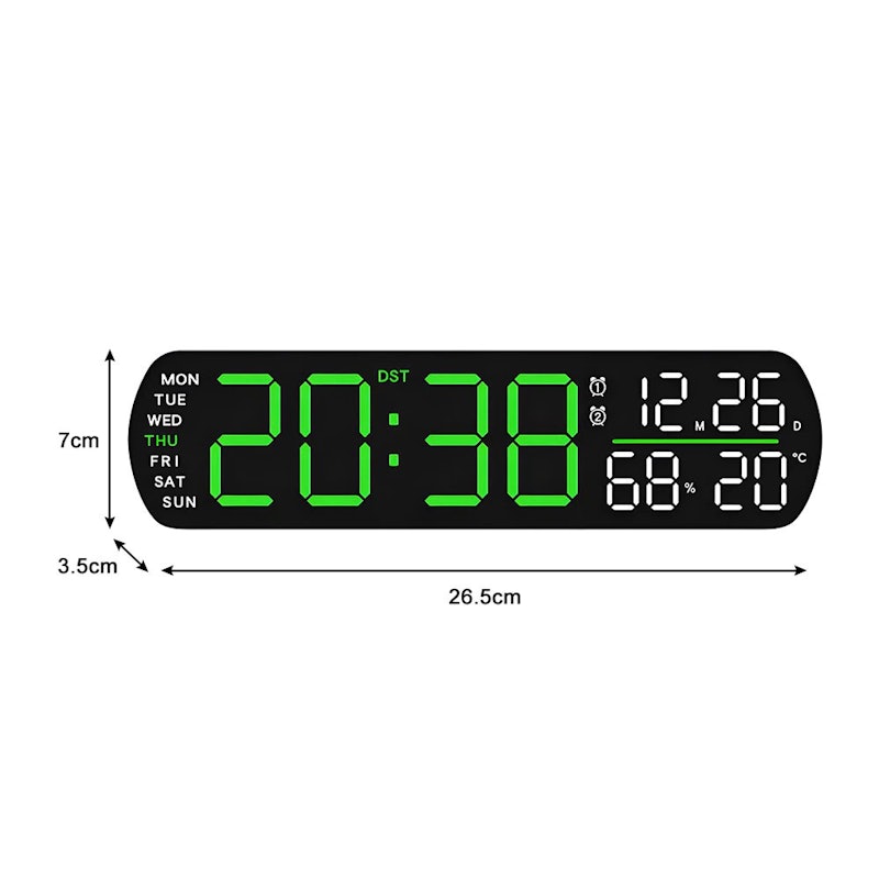 Jam Dinding Digital Smart Layar Besar 6-in-1 Tipe G 4