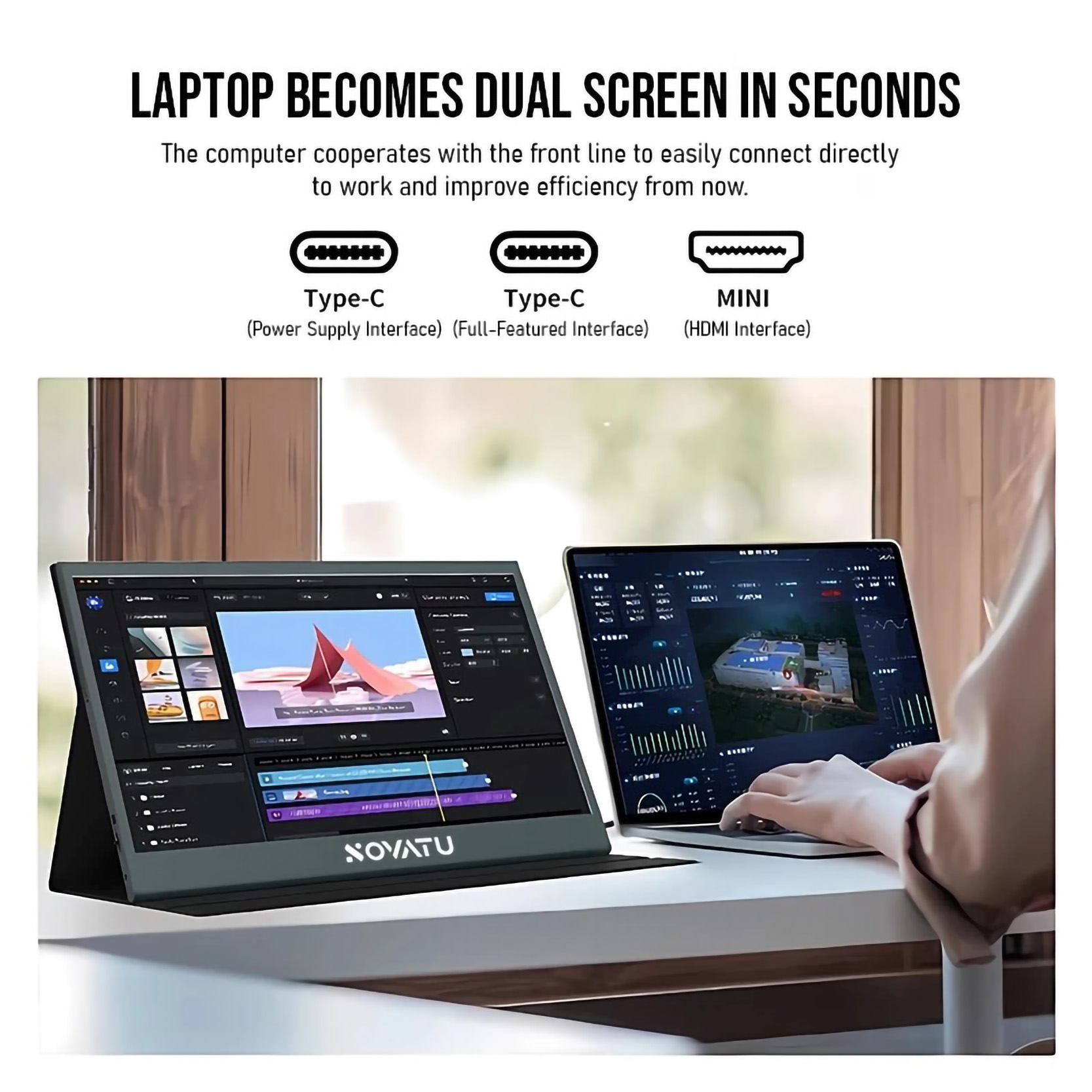 Novatu Teknologi Novatu Monitor Portable PM-15T
