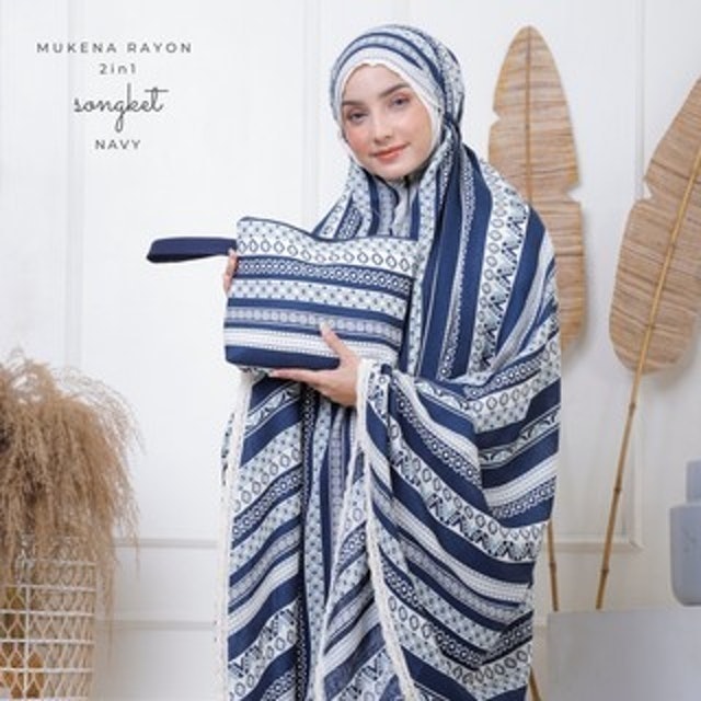 Mukena Dewasa 2 In 1 Songket Salur Batik 2