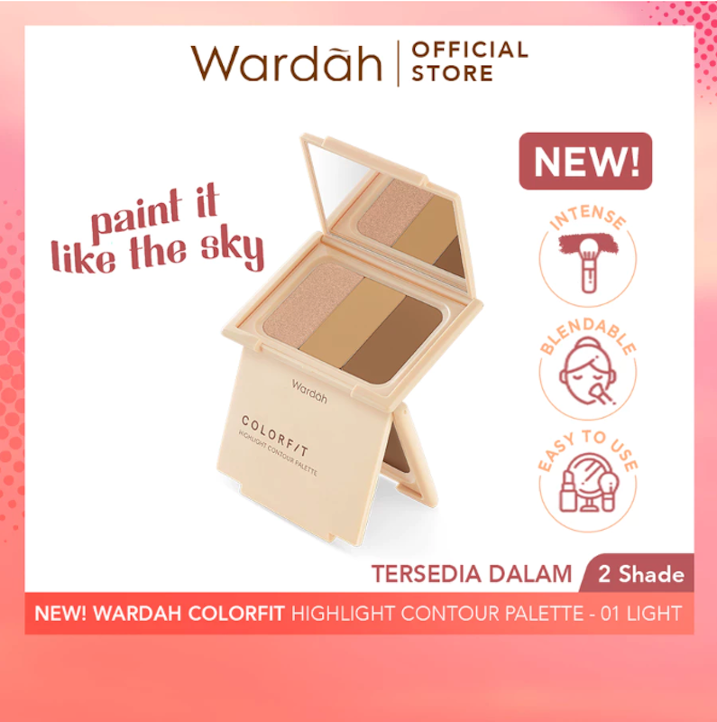 Wardah Colorfit Highlight Contour Palette 01 Light
