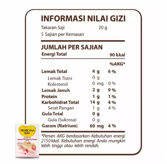 Nutrifood Tropicana Slim Korean Strawberry Cheese Wafer