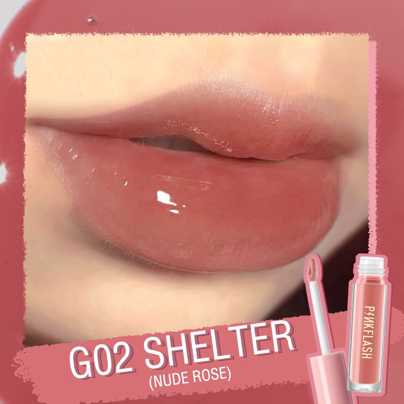 FCL Internasional Indonesia PINKFLASH Lip Gloss Mosturizing G02 Shelter