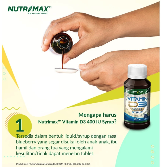Suryaprana Nutrisindo NUTRIMAX Vitamin D3 400 IU Syrup