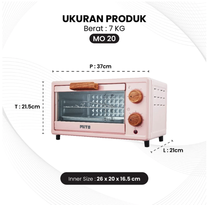 Mahakarya Sukses Indonesia MITO Oven Listrik Mini 11 L MO20